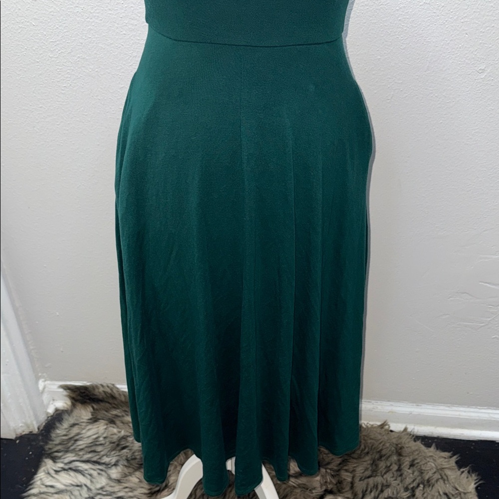 Reformation Deep Green Sleeveless Midi Dress - Picture 3 of 6